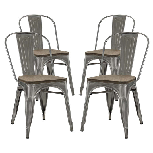 home office desk chairs | CasaFoyer Promenade Bamboo Side Chairs - Set of 4 | Vintage Distressed Finish | Timeless Charm for Dining Spaces | Versatile & Stylish | casafoyer.myshopify.com