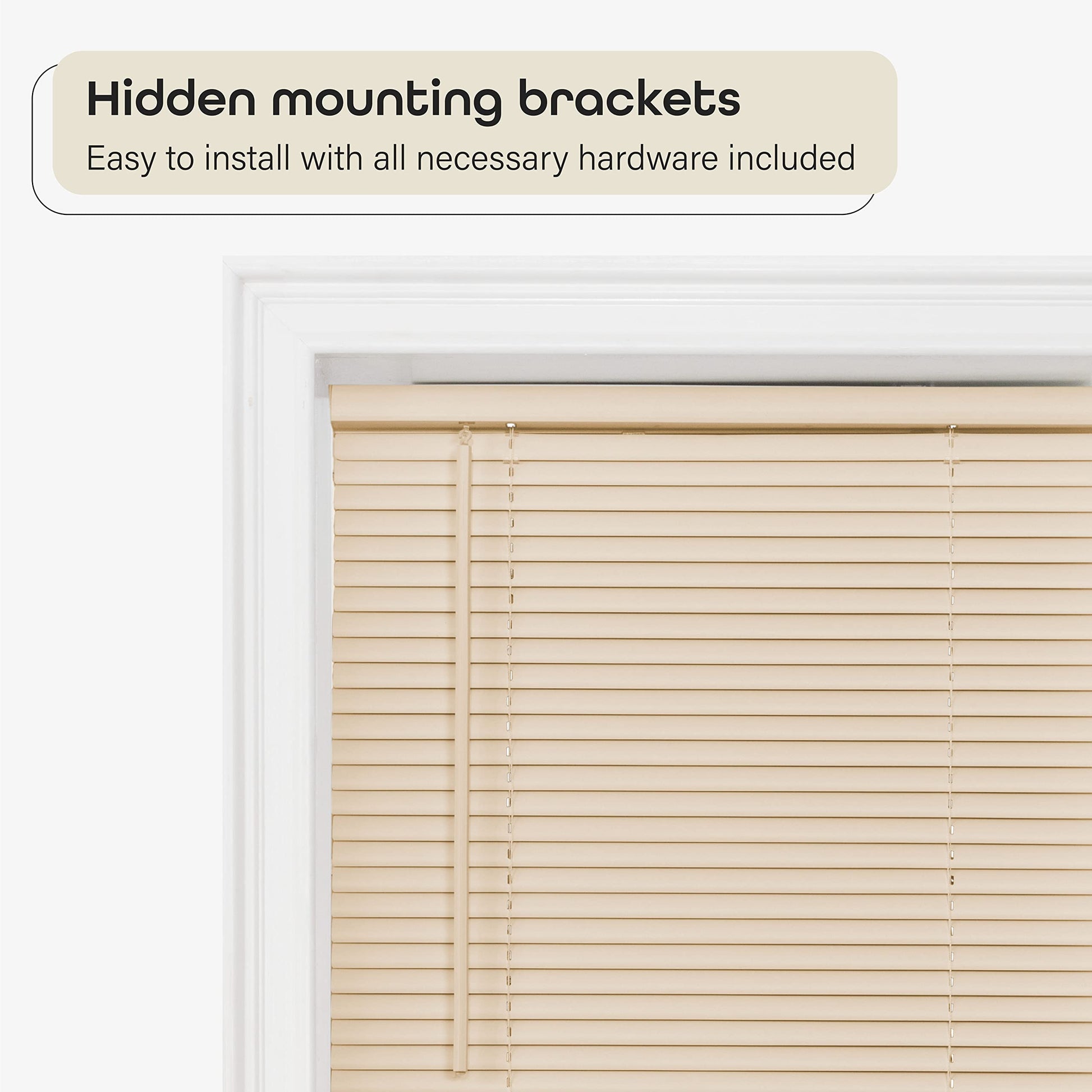 window treatment horizontal blinds | CasaFoyer Cordless GII Deluxe Sundown 1 Blind | Room Darkening | PVC | Child & Pet Safe | Easy Lift | Mounting Brackets Included | 31x64 Alabaster | casafoyer.myshopify.com