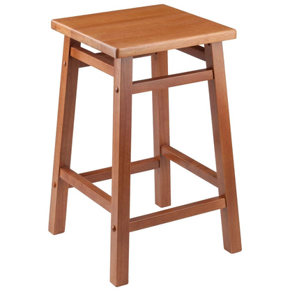 barstools | CasaFoyer  Wood Carter Square Seat Counter Stool | Teak Finish | Stable & Stylish | Bar/Counter Height | 13.9W x 13.9D Seat | Easy Assembly | 24H | casafoyer.myshopify.com