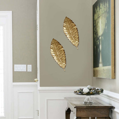 TABLE | Elegant Leaf Wall Decor | Durable Iron | Captivating Gold Finish | Refinement & Grace | Unique Centerpiece | Sofa/Console Table Accent | casafoyer.myshopify.com