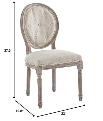 home office desk chairs | CasaFoyer Arise French Vintage Dining Accent Armchair | Fluted Wood Frame | Button Tufted Diamond Trim | Upholstered Fabric Seat | Set of 2 | casafoyer.myshopify.com