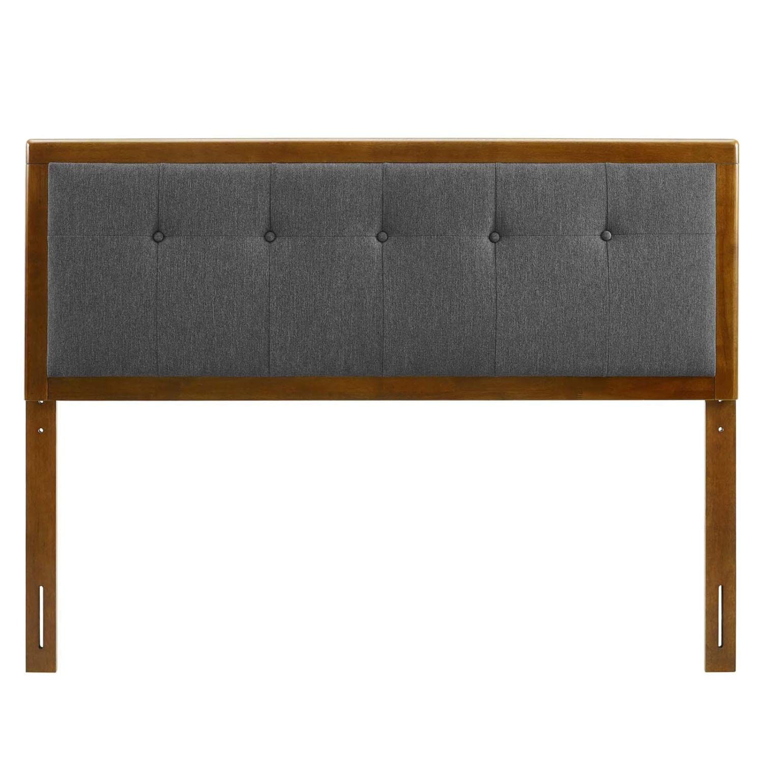 headboards | CasaFoyer Draper Tufted Wood Queen Headboard | Contemporary Elegance | Vintage Accents | Natural Beauty | Compatible with Billie and Margo Bed Frames | Durable Construction | Walnut Charcoal | casafoyer.myshopify.com