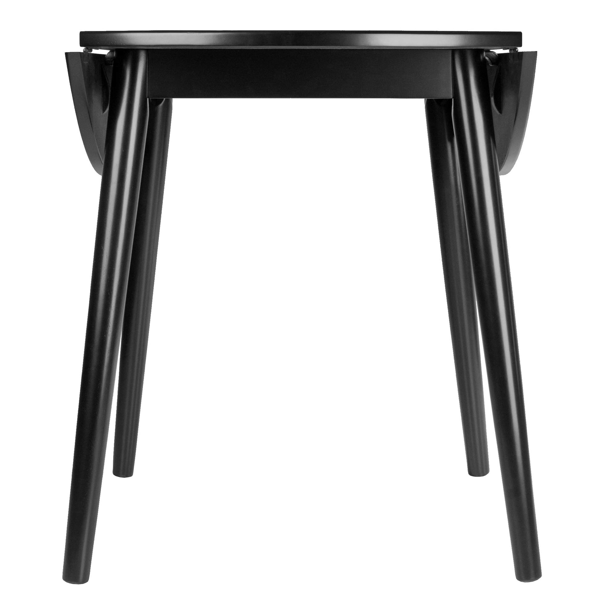 childrens table and chair sets | CasaFoyer Moreno Dining Table Set | Mid-Century Modern Design | Drop Leaf Table & 4 Windsor Chairs | Solid Wood | Black Finish | Perfect for Apartments & Small Dining Areas | casafoyer.myshopify.com