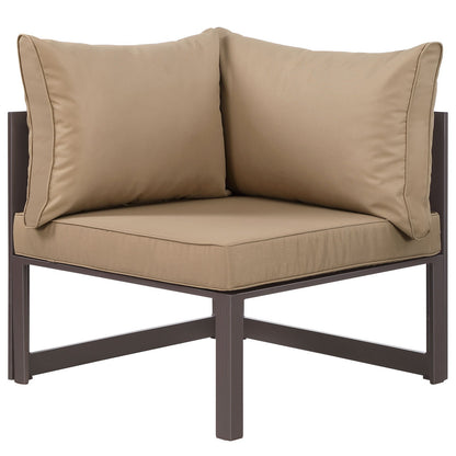 Patio Furniture Sets | Fortuna Outdoor Patio Corner Sofa Chair | Modern Design | All-Weather Cushions | Powder-Coated Aluminum | Ideal for Contemporary Outdoor Spaces | casafoyer.myshopify.com