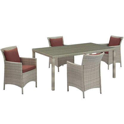 kitchen and dining room sets | CasaFoyer Conduit Outdoor Patio Dining Collection | Transitional Style | UV-Resistant Wicker Rattan | Weatherproof | 5 Piece Set | casafoyer.myshopify.com