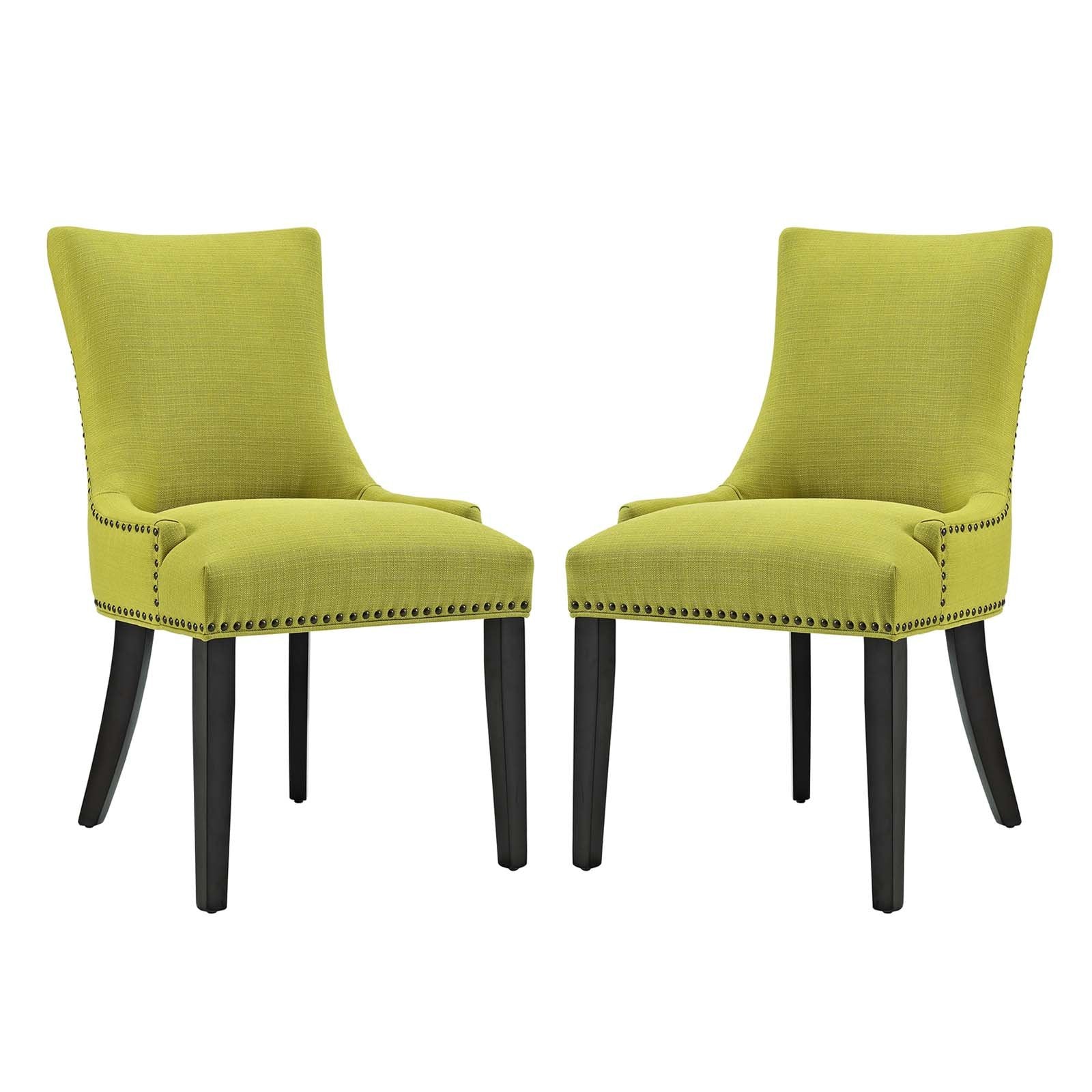 home office desk chairs | CasaFoyer Marquis Dining Side Chair Set of 2 | Exquisite Design | Nailhead Trim | Foam Cushioned | Polyester Upholstery | Tapered Wood Legs | casafoyer.myshopify.com