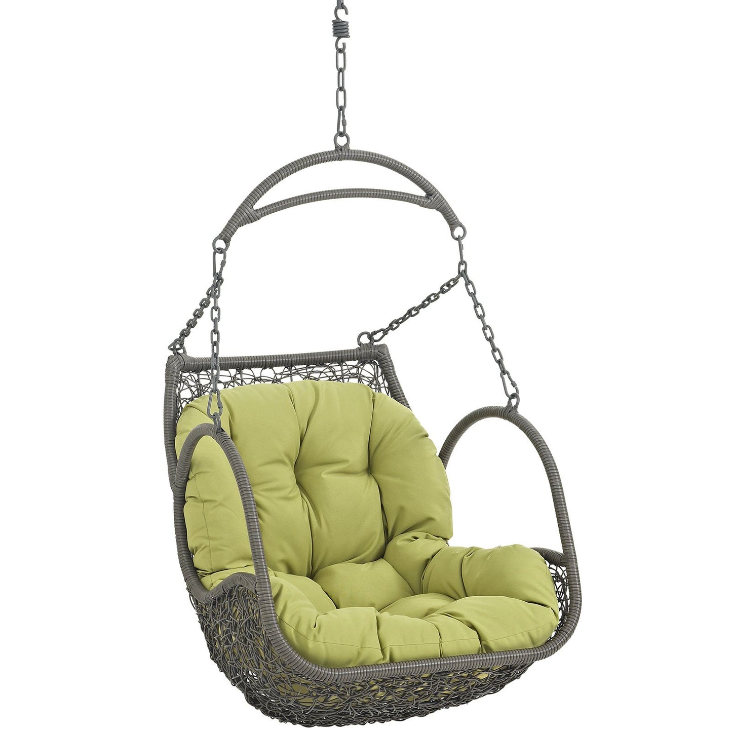 porch swings | Ergode Arbor Swing Chair | Durable Synthetic Rattan Seat | Weather-Resistant Cushion | Adjustable Steel Chain | Perfect for Outdoor & Indoor Spaces | casafoyer.myshopify.com
