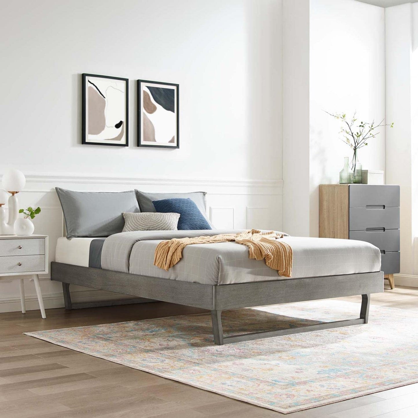 bed frames | CasaFoyer Billie Twin Platform Bed Frame | Modern Style | Mid-Century Design | Interchangeable Headboards | Durable Wood Construction | No Box Spring Needed | casafoyer.myshopify.com