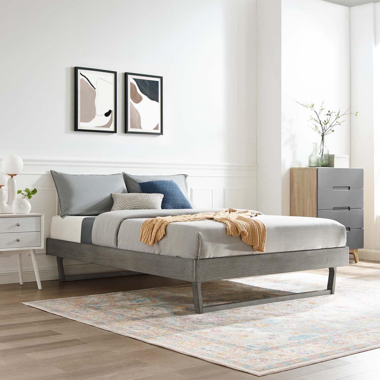 bed frames | CasaFoyer Billie Twin Platform Bed Frame | Modern Style | Mid-Century Design | Interchangeable Headboards | Durable Wood Construction | No Box Spring Needed | casafoyer.myshopify.com