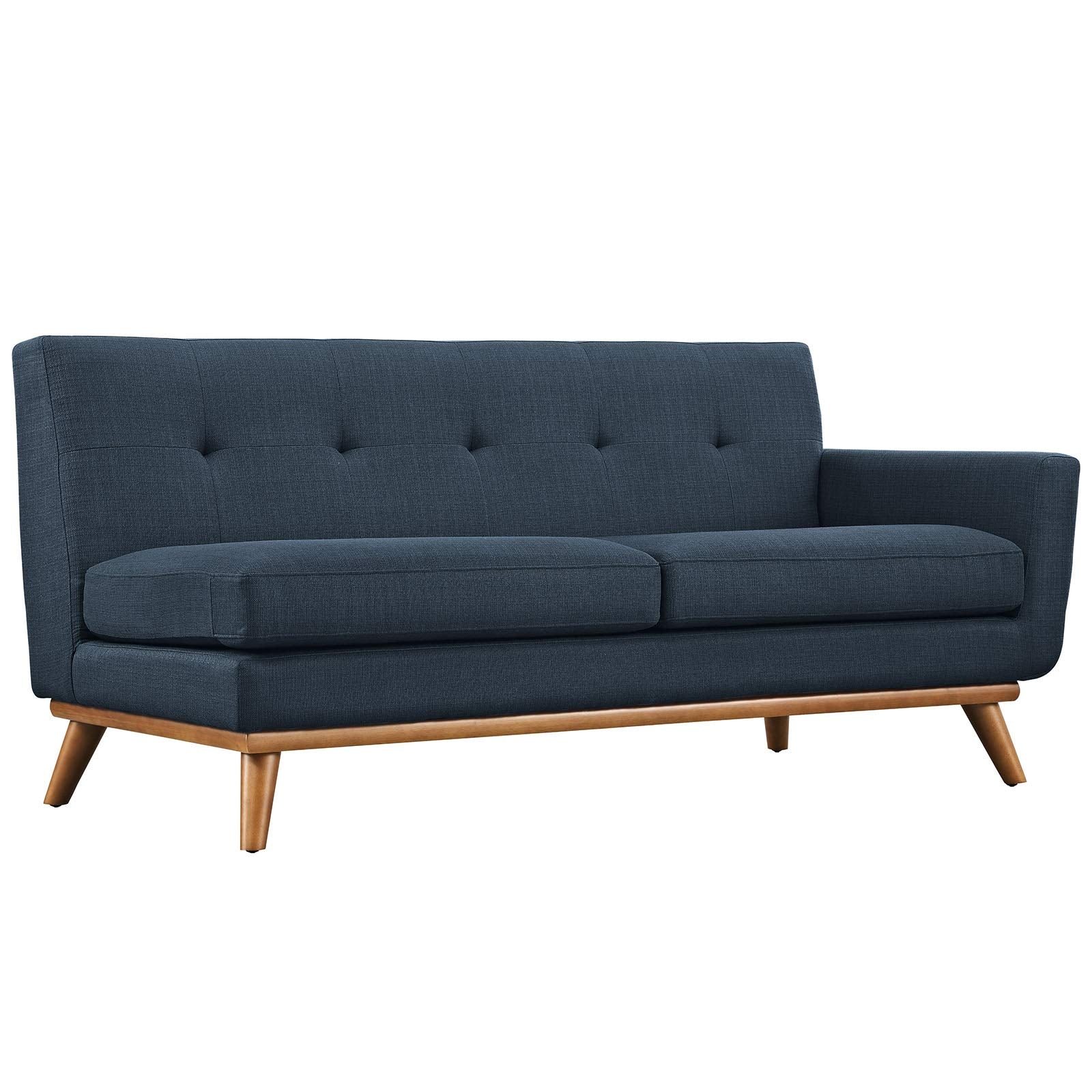 Sofa & chair Sets | Engage Right-Arm Plush Cushioned Loveseat - Azure | Sturdy Rubberwood Frame | Tufted Buttons | Comfortable Lounging | Elegant Seating | casafoyer.myshopify.com