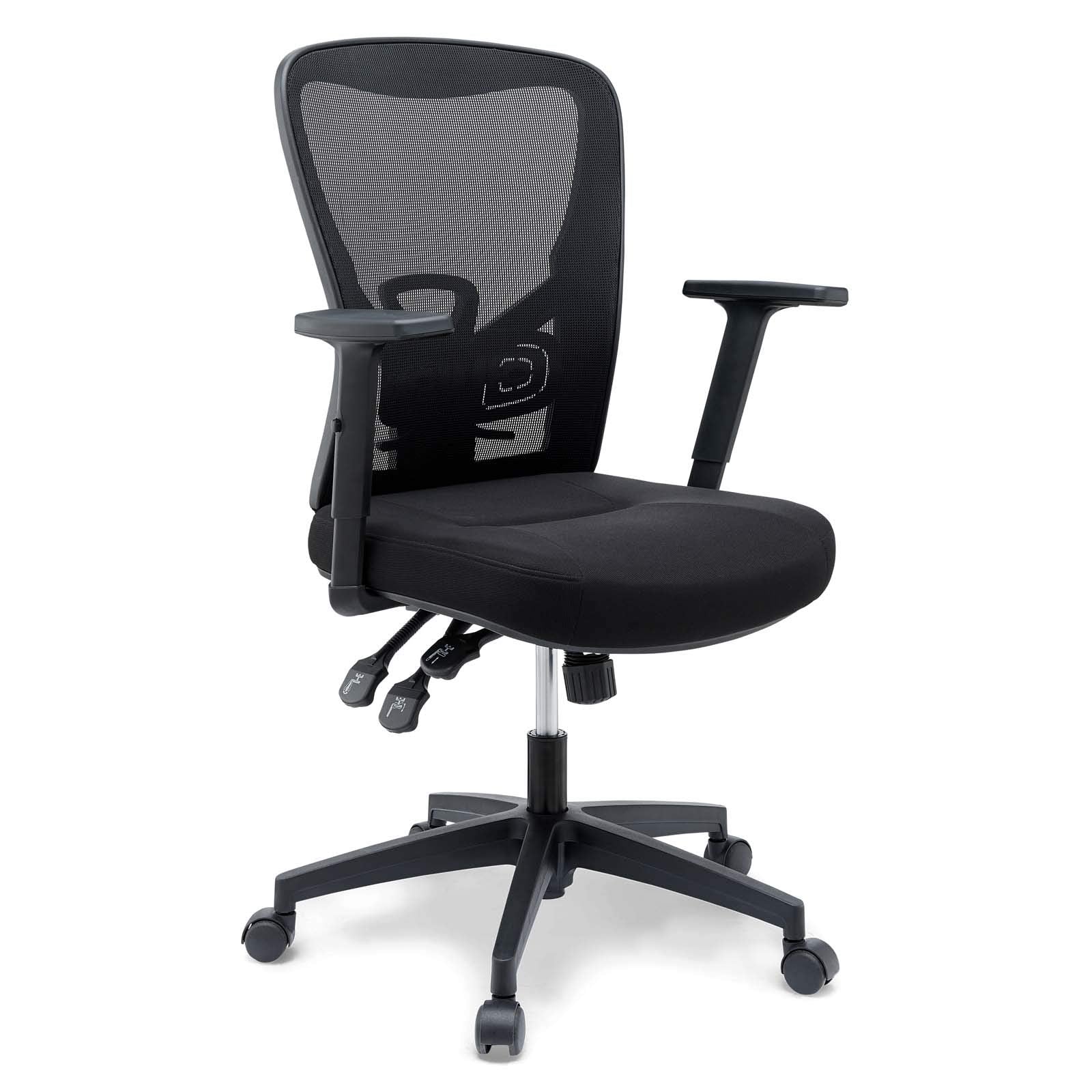 home office desk chairs | CasaFoyer Define Mesh Office Desk Chair | Spacious & Breathable Back | Durable Fabric Upholstery | Adjustable Armrests & Height | Stable Nylon Base | 360 Swivel & Dual-Wheel Casters | 331 lbs Weight Capacity | Black | casafoyer.myshopify.com