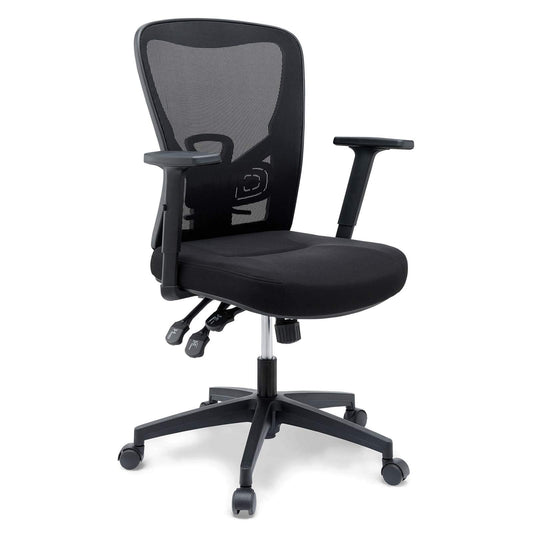 home office desk chairs | CasaFoyer Define Mesh Office Desk Chair | Spacious & Breathable Back | Durable Fabric Upholstery | Adjustable Armrests & Height | Stable Nylon Base | 360 Swivel & Dual-Wheel Casters | 331 lbs Weight Capacity | Black | casafoyer.myshopify.com