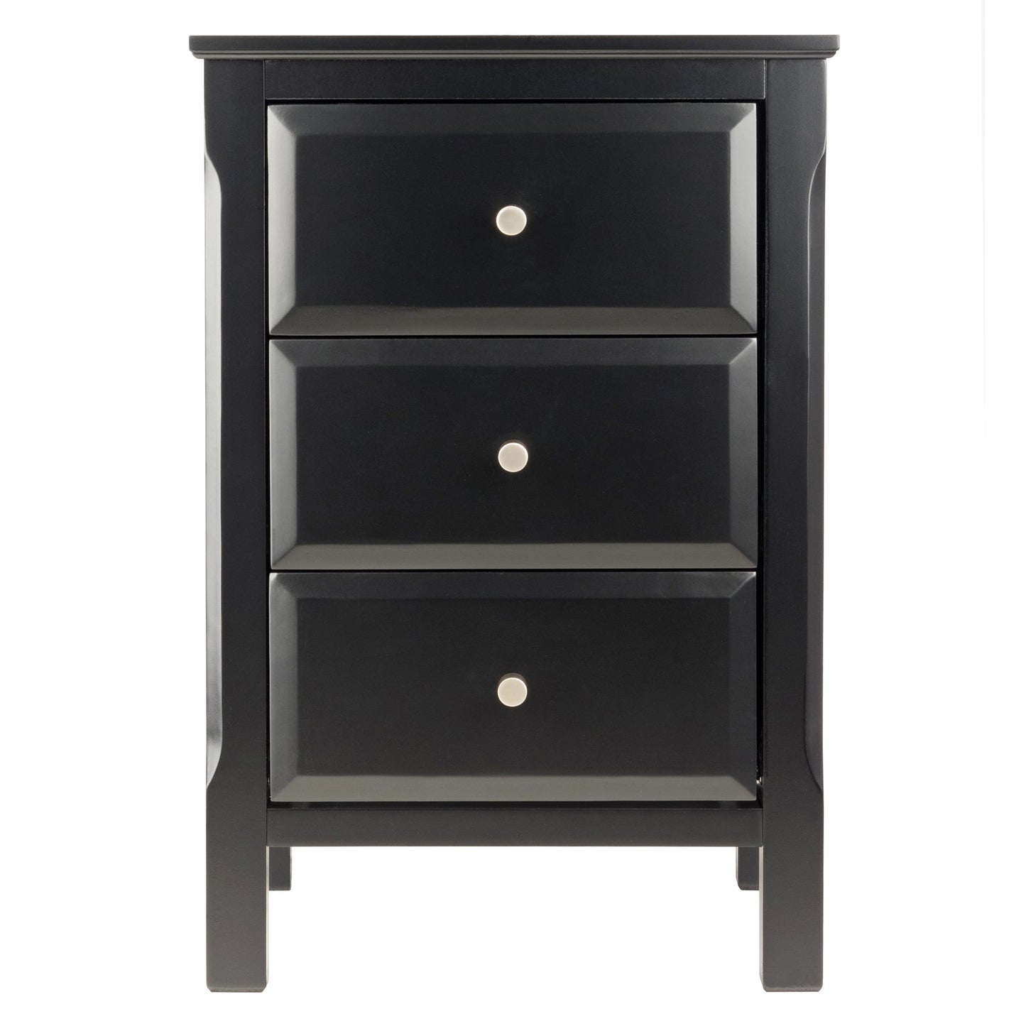 TABLE | Ergode Timmy Night Stand | Versatile Bedroom/Side Table | 3 Drawers | Composite Wood | Sleek Black Finish | 15.75W x 16.6D x 23.6H | casafoyer.myshopify.com