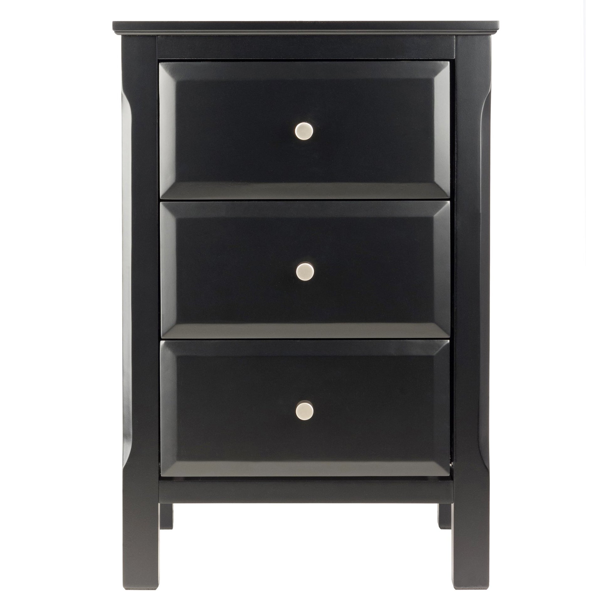 TABLE | Ergode Timmy Night Stand | Versatile Bedroom/Side Table | 3 Drawers | Composite Wood | Sleek Black Finish | 15.75W x 16.6D x 23.6H | casafoyer.myshopify.com