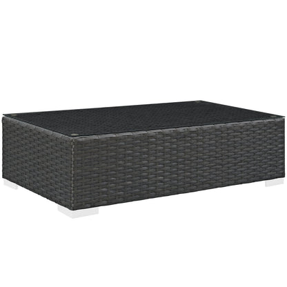 Patio Furniture Sets | Sojourn Outdoor Patio Coffee Table | Sturdy Seating | UV Protection | Synthetic Rattan Weave | Powder-Coated Aluminum Frame | Perfect for Patio, Backyard, Poolside | casafoyer.myshopify.com