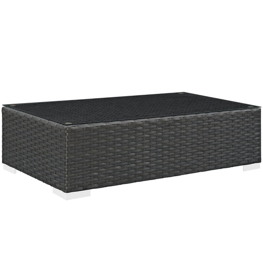 Patio Furniture Sets | Sojourn Outdoor Patio Coffee Table | Sturdy Seating | UV Protection | Synthetic Rattan Weave | Powder-Coated Aluminum Frame | Perfect for Patio, Backyard, Poolside | casafoyer.myshopify.com