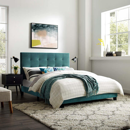 Bed | CasaFoyer Melanie Full Platform Bed | Chic Elegance | Stain-Resistant Velvet | Wood Slat Support | 800 lbs Weight Capacity | casafoyer.myshopify.com