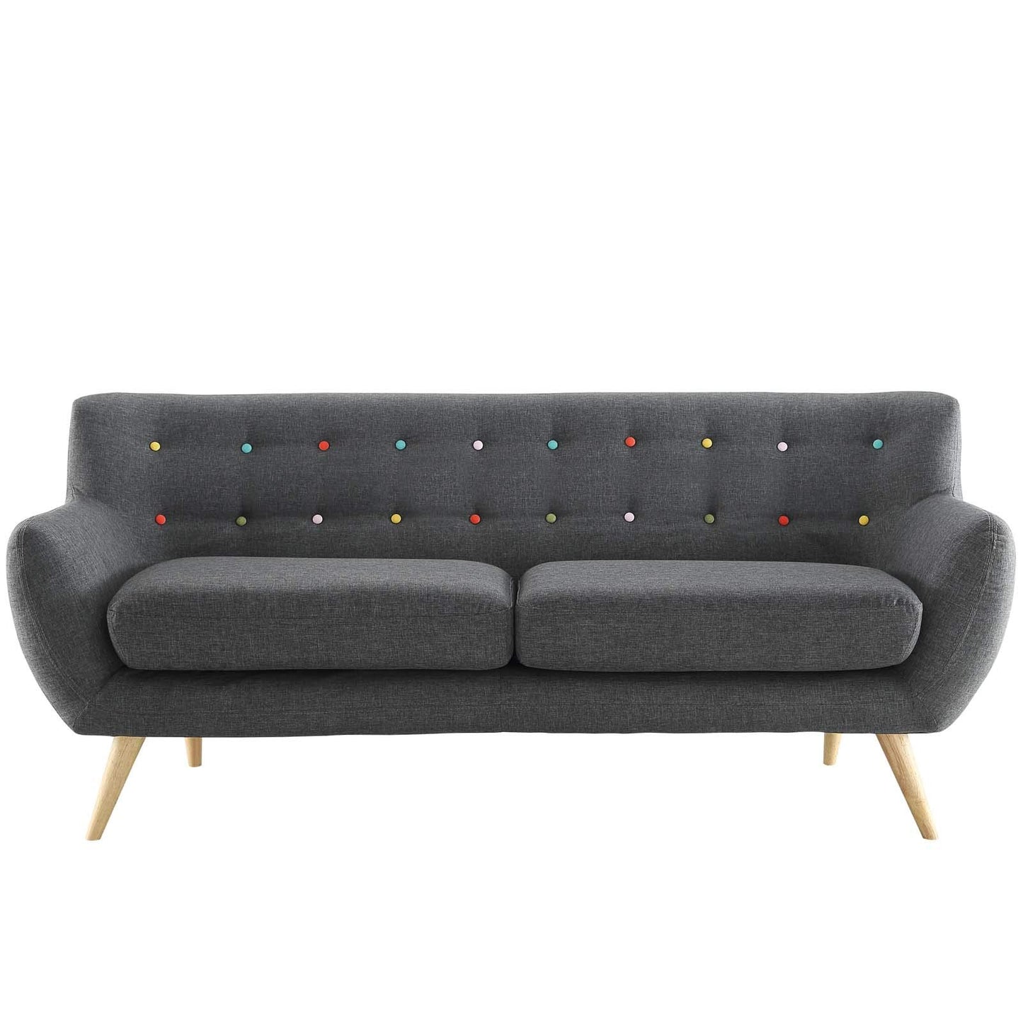 Sofa & chair Sets | Remark Sofa | Luxurious & Comfortable Loveseat | Mid-Century Inspired Design | Polyester Upholstery | Solid Wood Legs | Elevate Your Living Room | casafoyer.myshopify.com