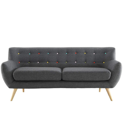 Sofa & chair Sets | Remark Sofa | Luxurious & Comfortable Loveseat | Mid-Century Inspired Design | Polyester Upholstery | Solid Wood Legs | Elevate Your Living Room | casafoyer.myshopify.com