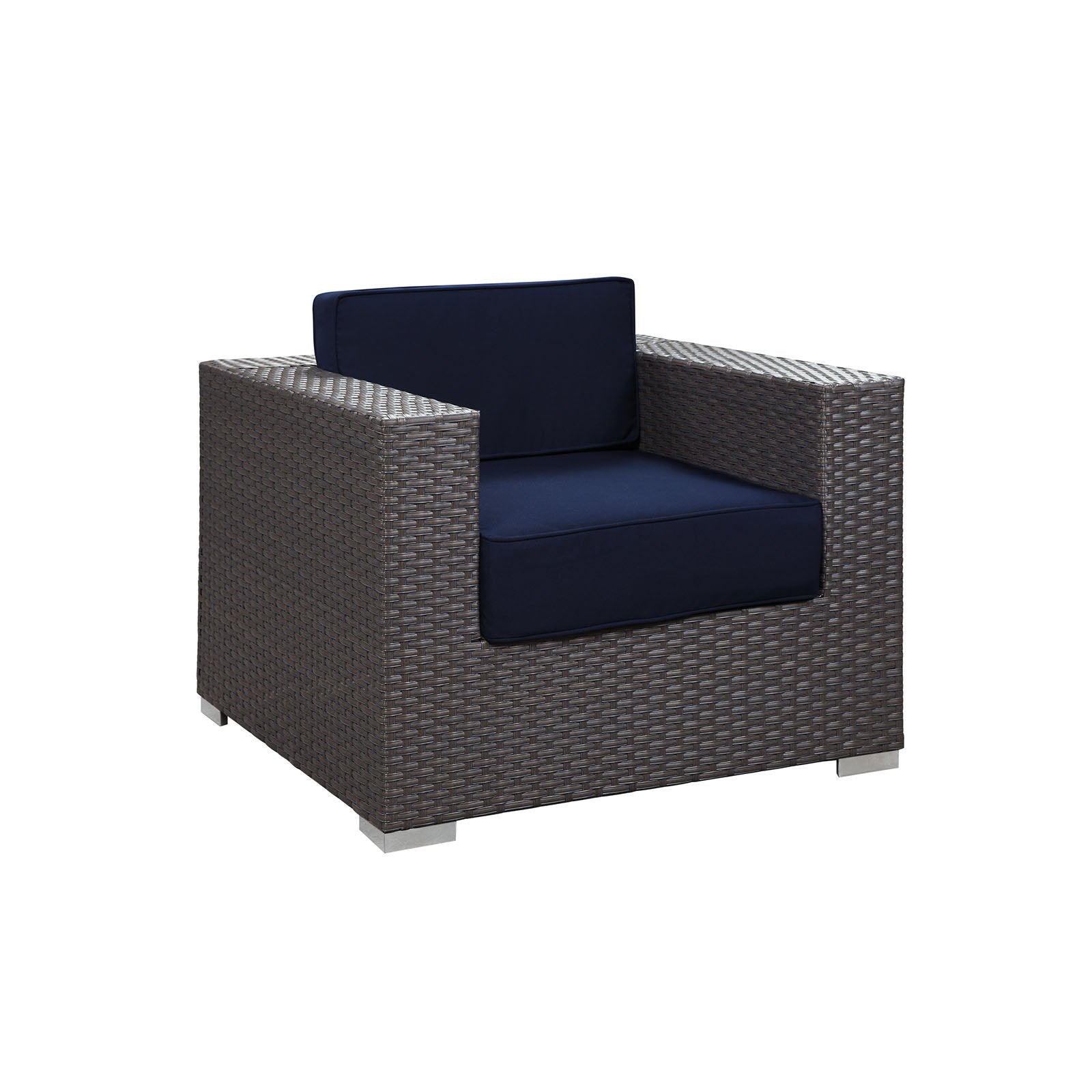 Patio Furniture Sets | Sojourn Outdoor Patio Arm Chair | Sunbrella Fabric | Synthetic Rattan | UV Protection | Aluminum Frame | casafoyer.myshopify.com