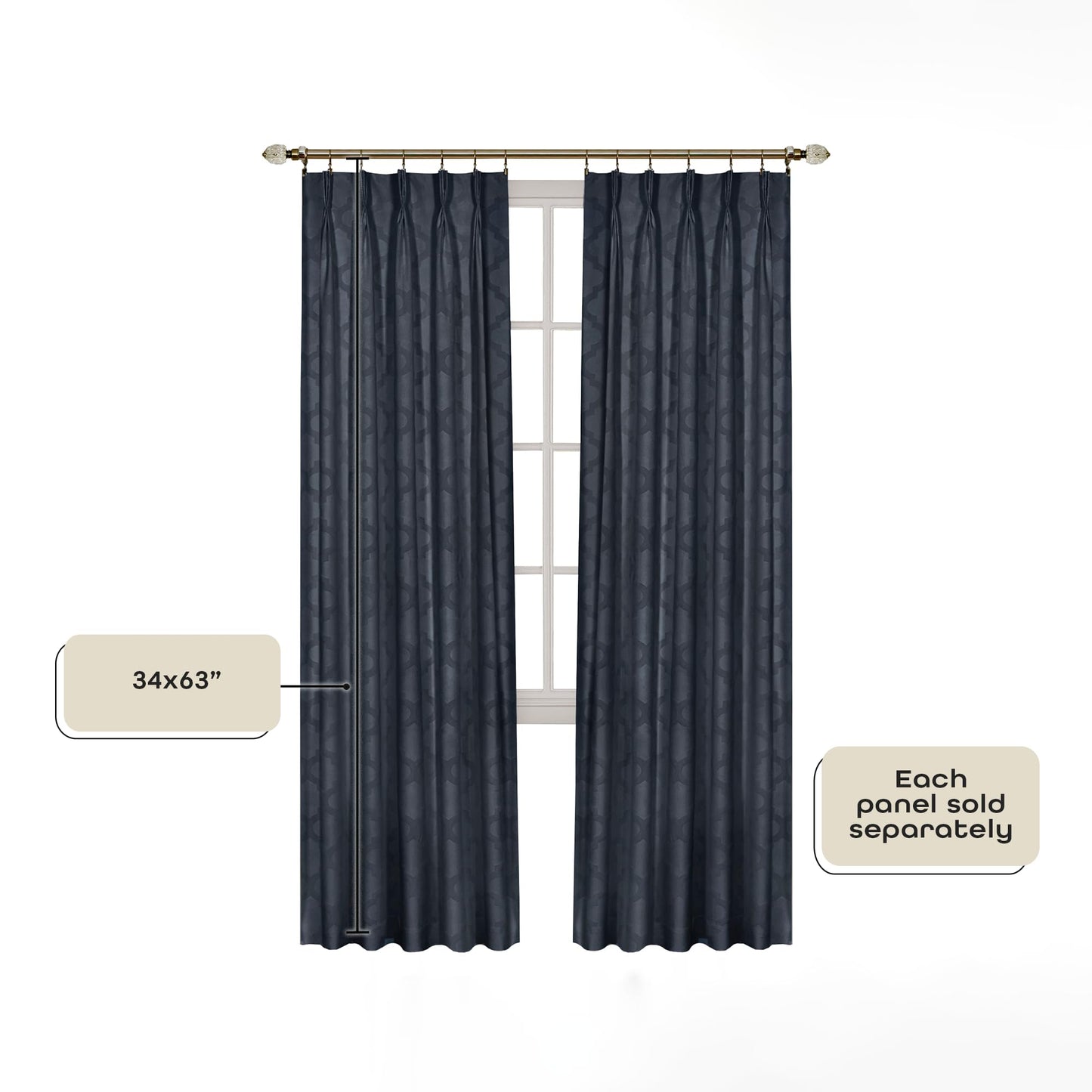 solar panels | CasaFoyer Opulent Embossed Velvet Blackout Curtain | Contemporary Pinch Pleat Design | Maximum Privacy | Easy Hanging | 34x63 | casafoyer.myshopify.com