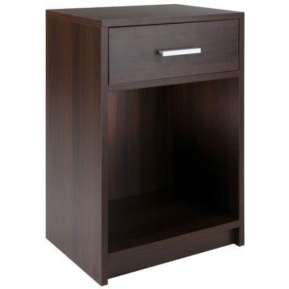 TABLE | Ergode  Wood Rennick 1-Drawer Accent Table | Sleek & Modern Design | Bedside Table | Mini-Bookshelf | Printer Stand | Cocoa Finish | Easy Assembly | casafoyer.myshopify.com