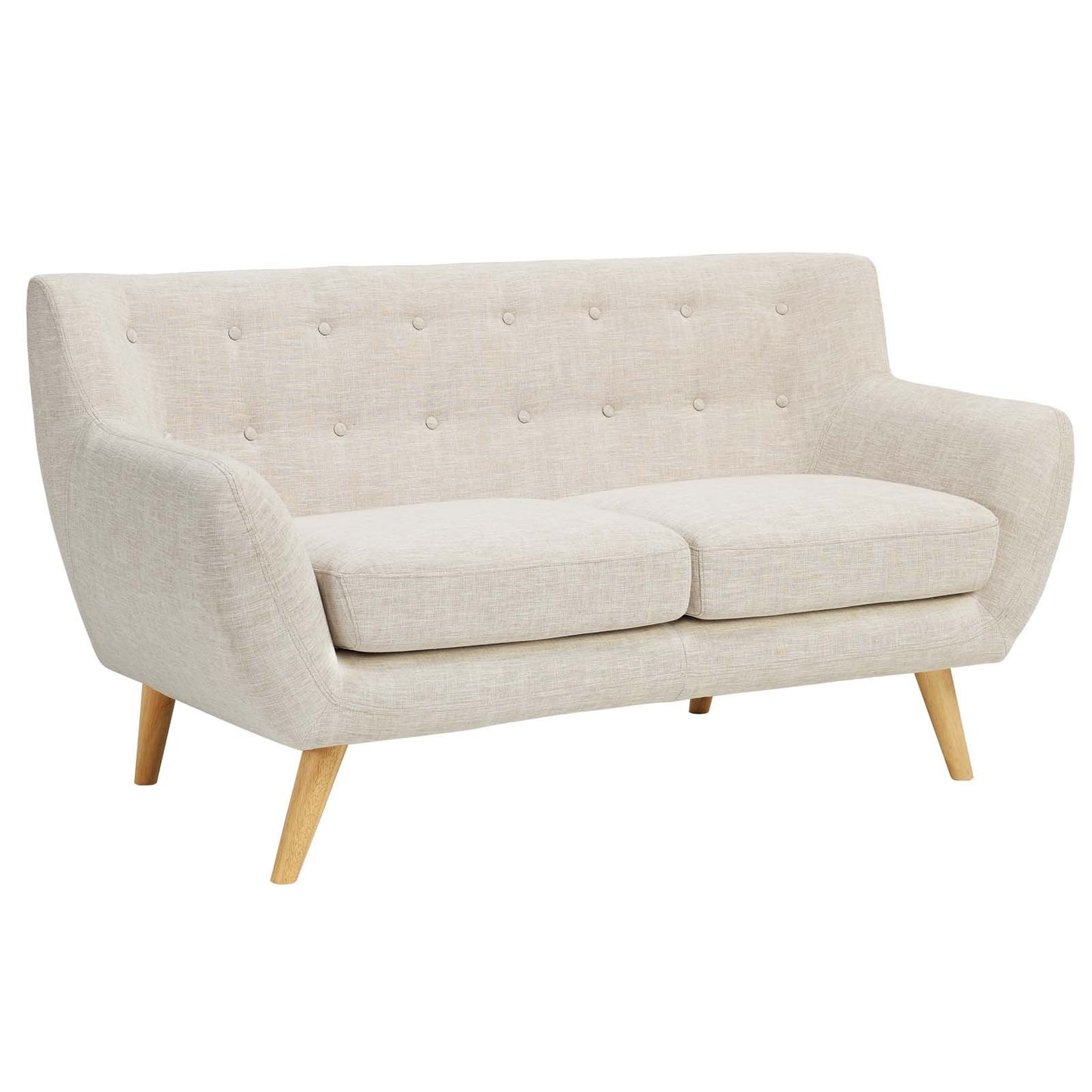 home office desk chairs | CasaFoyer Remark Loveseat | Plush Dual Cushion | Organic Design | Mid-Century Inspired Legs | Polyester Upholstery | Perfect for Cozy Coffee & Conversations | casafoyer.myshopify.com