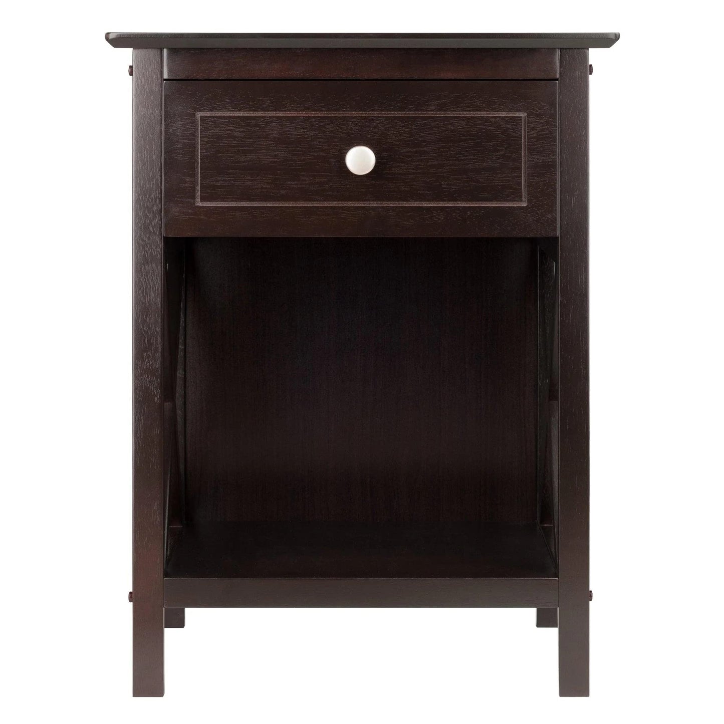 TABLE | Ergode  Wood Xylia Accent Table | Modern Design | Large Drawer & Lower Shelf | Sturdy & Durable | Coffee Finish | 18.9 W x 14.9 D x 25 H | casafoyer.myshopify.com