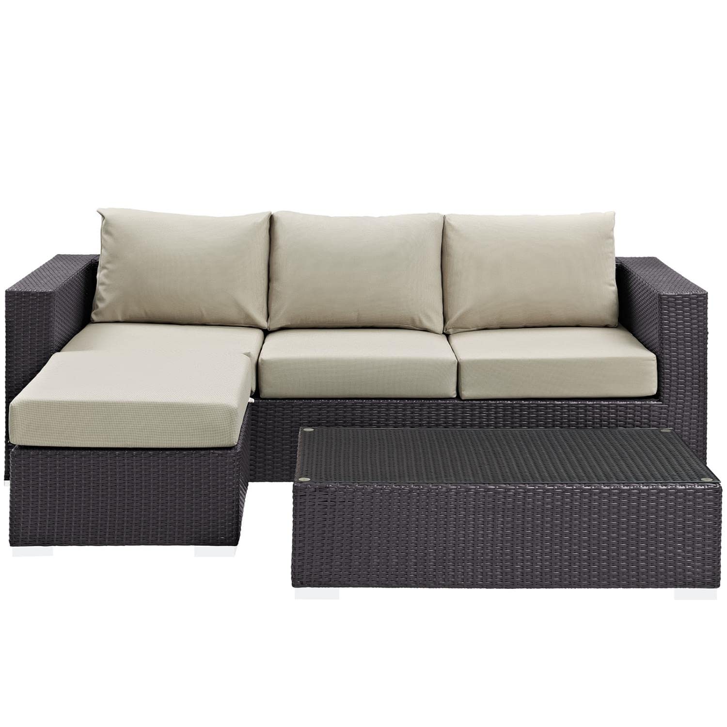 kitchen and dining room sets | CasaFoyer Convene Outdoor Sectional Set | Durable Rattan & Aluminum Frame | All-Weather Cushions | Patio, Backyard, Poolside Furniture | casafoyer.myshopify.com