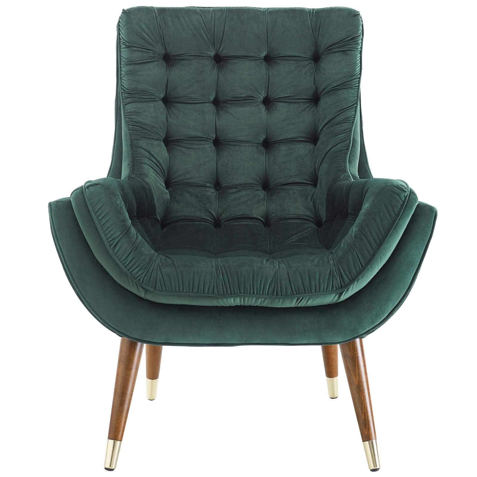 home office desk chairs | CasaFoyer Suggest Performance Velvet Lounge Chair | Stain-Resistant | Button-Tufted | Plush Cushion | Gold Metal Legs | Ideal for Living Room, Bedroom, Reading Nook | 331 lbs Weight Capacity | casafoyer.myshopify.com