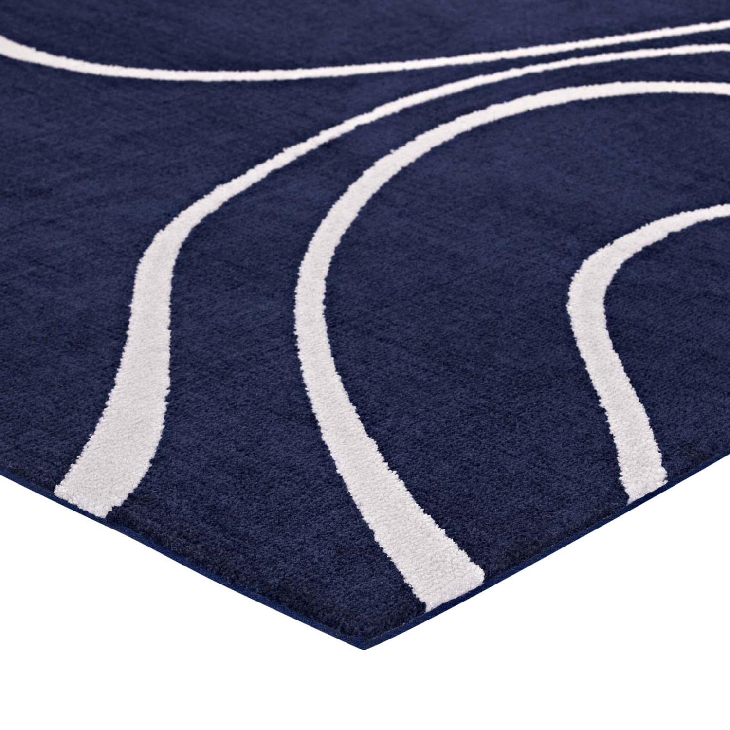 Carpet & Rugs | CasaFoyer Therese Abstract Swirl Area Rug | Elegant Modern Design | Soft Polyester Microfiber | Jute Bottom | Durable & Non-Shedding | Stain-Resistant | Ideal for Various Rooms | Easy to Maintain | 5x8 Size | Navy & Ivory | casafoyer.myshopify.com