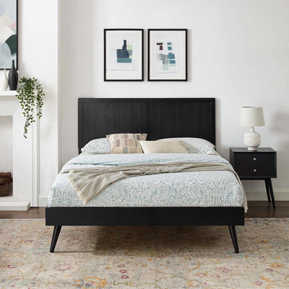 adjustable bed bases | CasaFoyer Alana Wood King Platform Bed | Modern Elegance | Retro-Inspired Design | Durable Construction | No Box Spring Needed | Easy Assembly | Black | casafoyer.myshopify.com
