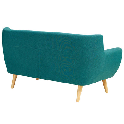 home office desk chairs | Remark Loveseat | Plush Comfort & Mid-Century Style | Organic Design | Natural Wood Legs | Polyester Upholstery with Fine Stitching | Elevate Your Living Space | casafoyer.myshopify.com