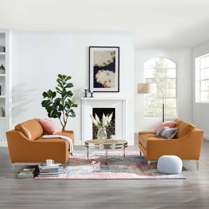 kitchen and dining room sets | CasaFoyer Sophisticated Harness Leather Sofa & Loveseat Set | Ultimate Comfort | Stainless Steel Base | Non-Marking Foot Caps | Removable Cushions | 900 lbs Weight Capacity | Tan | casafoyer.myshopify.com