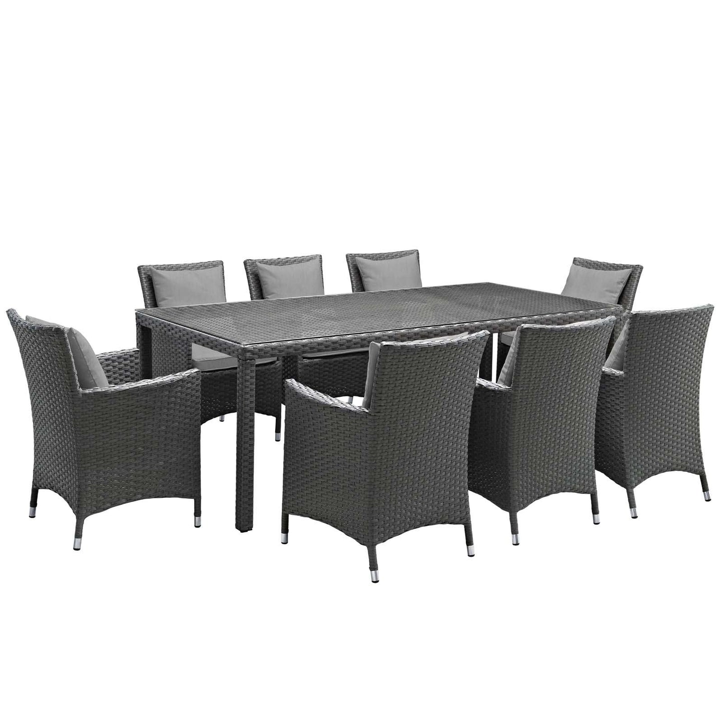 kitchen and dining room sets | CasaFoyer Sojourn Outdoor Patio Furniture | 9-Piece Dining Set | Sunbrella Cushions | Durable, Comfortable, Stylish | Patio, Backyard, Poolside Area | casafoyer.myshopify.com