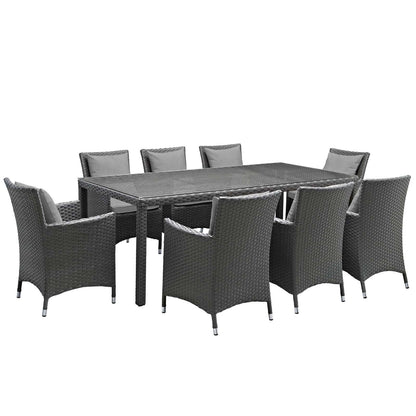 kitchen and dining room sets | CasaFoyer Sojourn Outdoor Patio Furniture | 9-Piece Dining Set | Sunbrella Cushions | Durable, Comfortable, Stylish | Patio, Backyard, Poolside Area | casafoyer.myshopify.com