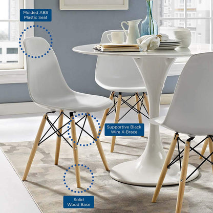 home office desk chairs | CasaFoyer Wood Pyramid Side Chair | Flexible Molded Plastic Chairs Set | Various Base Options | Indoor & Outdoor Use | Enhance Home Decor | casafoyer.myshopify.com