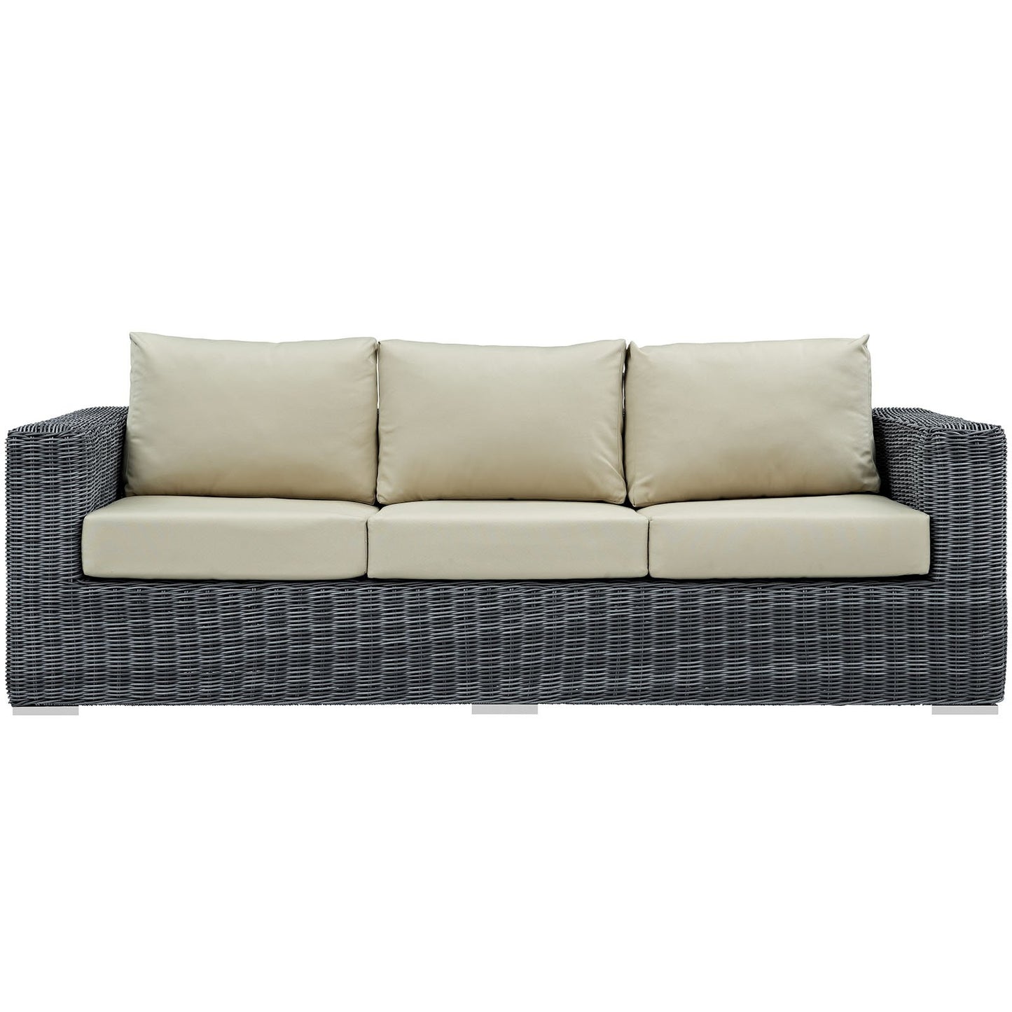 sofas | CasaFoyer Summon Outdoor Patio Sofa | Two-Tone Rattan | Sunbrella Cushions | Aluminum Frame | Ultimate Outdoor Retreat | casafoyer.myshopify.com