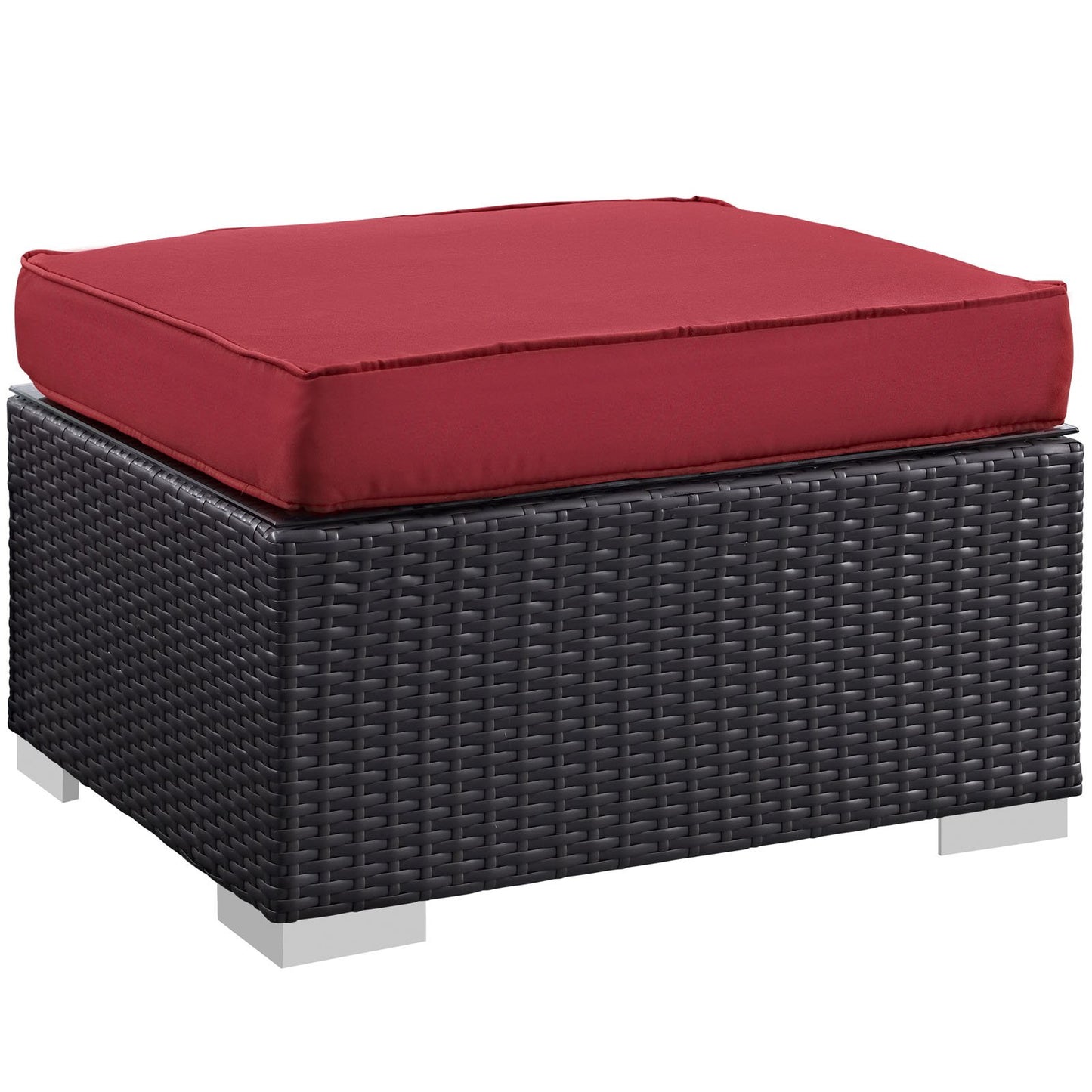 Patio Furniture Sets | Convene Outdoor Sectional Set | Synthetic Rattan | Aluminum Frame | All-Weather Cushions | Patio Lounge Armchair & Ottoman | Poolside Gathering | casafoyer.myshopify.com