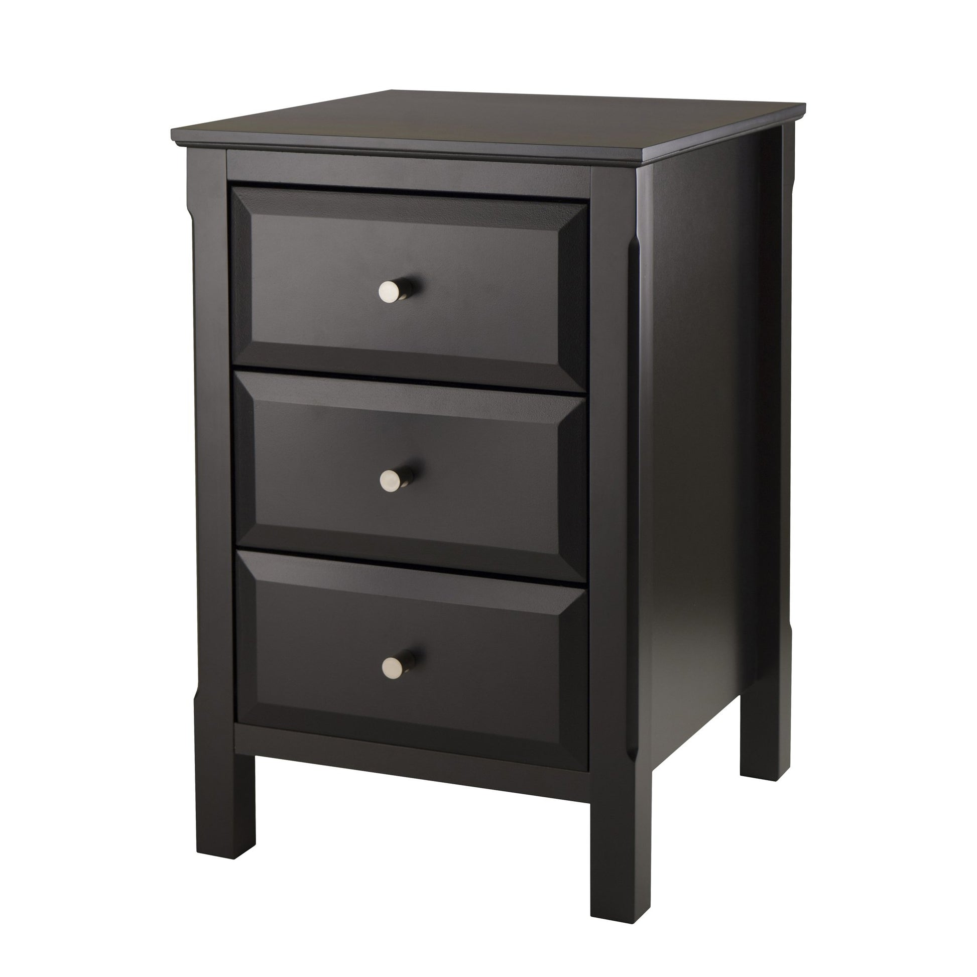 TABLE | Ergode Timmy Night Stand | Versatile Bedroom/Side Table | 3 Drawers | Composite Wood | Sleek Black Finish | 15.75W x 16.6D x 23.6H | casafoyer.myshopify.com