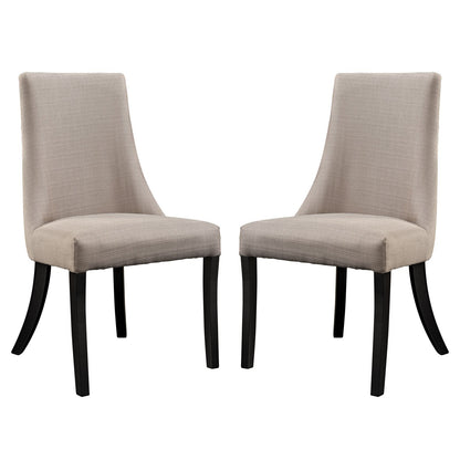 Sofa & chair Sets | Reverie Dining Chair Set of 2 | Timeless Charm | Elegant Design | Durable Parawood Legs | Plush Foam Padding | Beige | casafoyer.myshopify.com