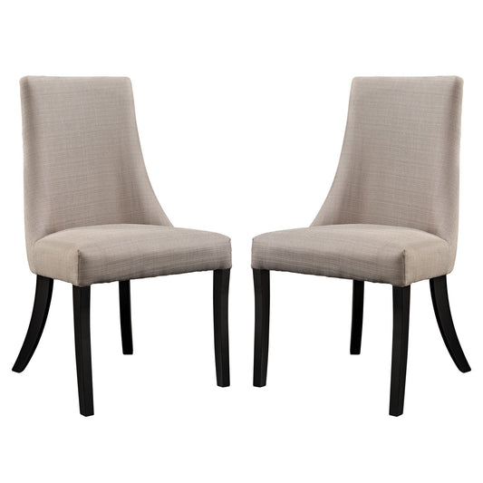 Sofa & chair Sets | Reverie Dining Chair Set of 2 | Timeless Charm | Elegant Design | Durable Parawood Legs | Plush Foam Padding | Beige | casafoyer.myshopify.com