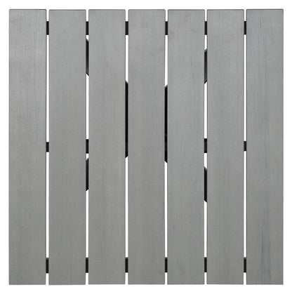 Dining Table | Maine Outdoor Patio Dining Table | Synthetic Wood Grain Plank Boards | Aluminum Frame | Sleek & Modern Design | Ideal for Contemporary Outdoor Dining | Includes 1 Table | casafoyer.myshopify.com