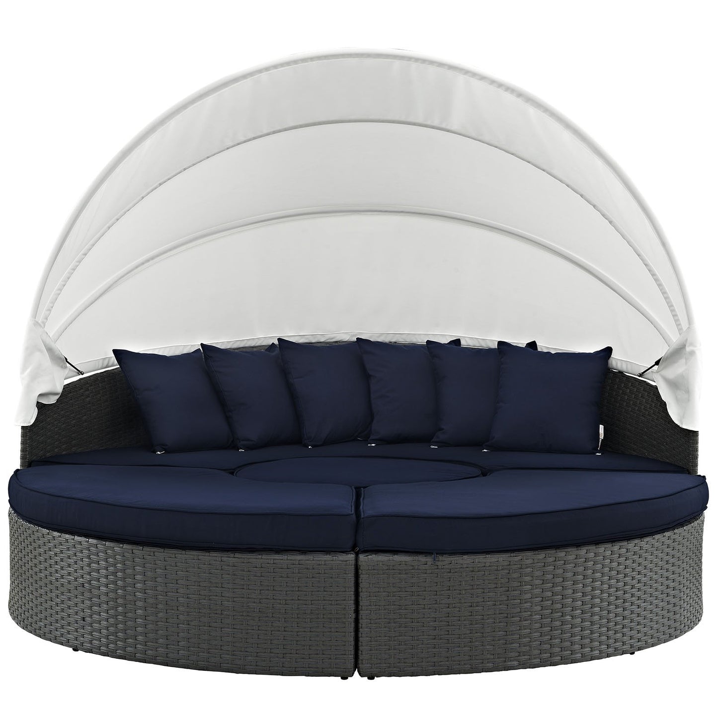 executive chairs | Sojourn Outdoor Patio Furniture Collection | Sectional Sofa Daybed with Retractable Canopy | Sunbrella Fabric Cushions | Synthetic Rattan Weave | UV Protection | Aluminum Frame | Perfect for Patio, Backyard, Poolside | Includes Bed, Coffee Table, Ottomans | casafoyer.myshopify.com