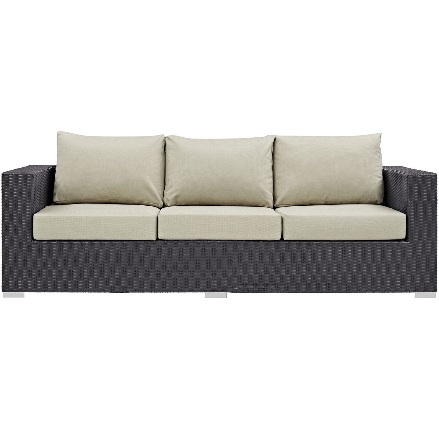 Patio Furniture Sets | Convene Outdoor Sectional Sofa Set | Durable Rattan Weave | Weather-Resistant Cushions | Ideal for Patio, Backyard, Poolside Gathering | casafoyer.myshopify.com