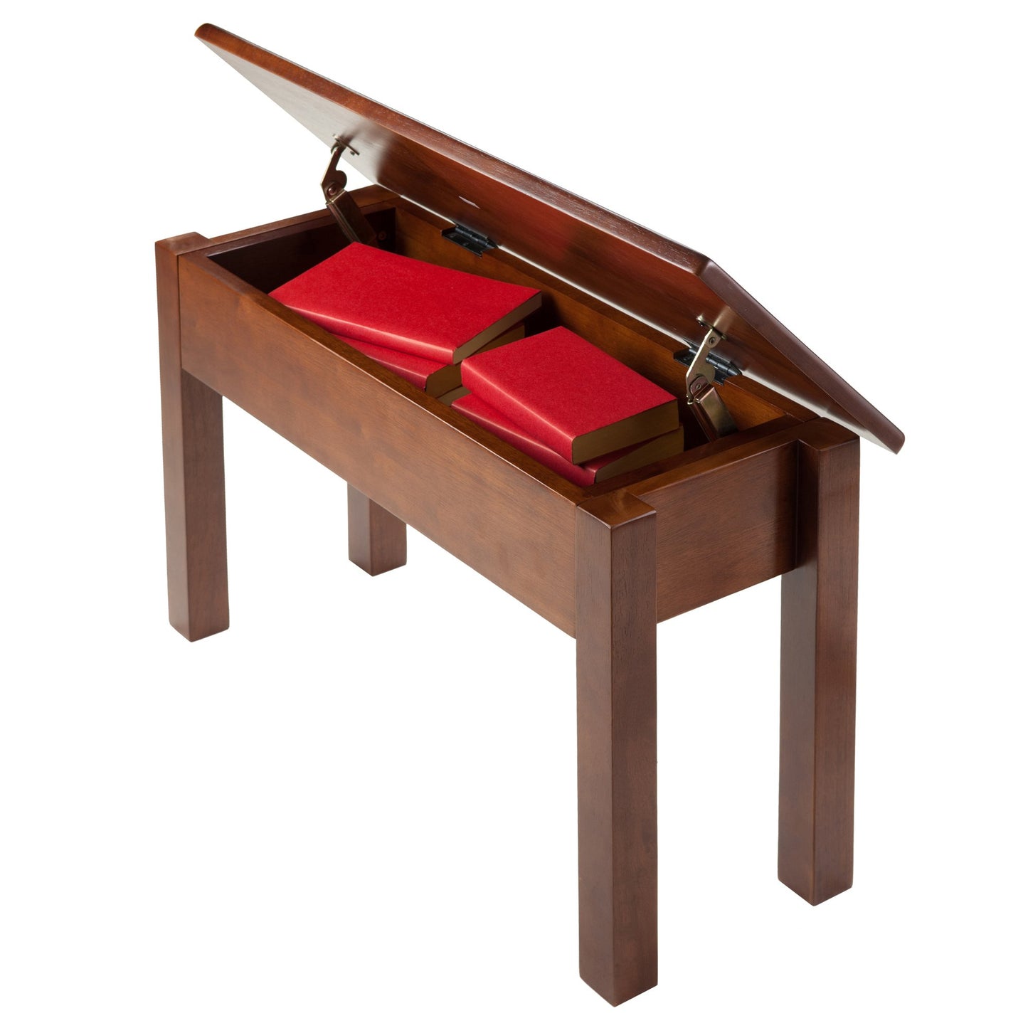 BENCH | Ergode Emmett Bench | Versatile Furniture with Seat Storage | Walnut Finish | Entryway, Mudroom, Desk or Table Seating | 29.9W x 12D x 17.4H | casafoyer.myshopify.com