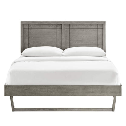 bed frames | CasaFoyer Marlee Wood Full Platform Bed | Retro Design | Durable Construction | No Box Spring Needed | Accommodates Various Mattresses | casafoyer.myshopify.com