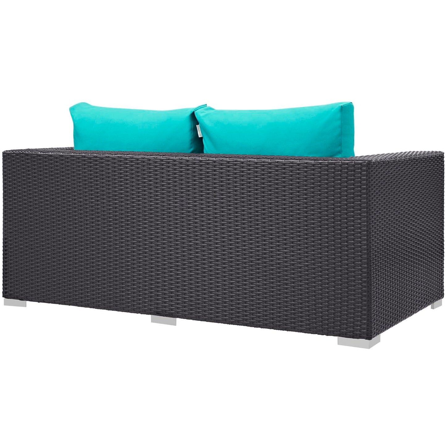 Patio Furniture Sets | Convene Outdoor Sectional Loveseat | Durable Rattan & Aluminum Frame | All-Weather Cushions | Stylish Patio Addition | casafoyer.myshopify.com