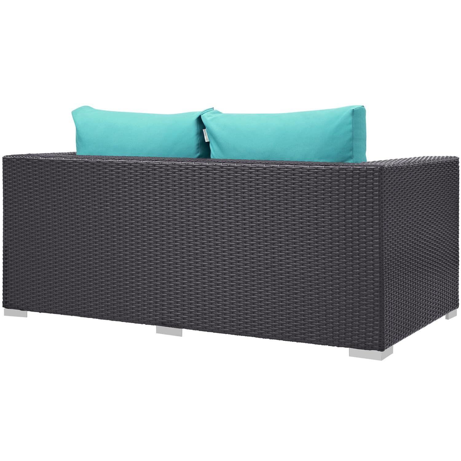 Patio Furniture Sets | Convene Outdoor Sectional Loveseat | Durable Rattan & Aluminum Frame | All-Weather Cushions | Stylish Patio Addition | casafoyer.myshopify.com