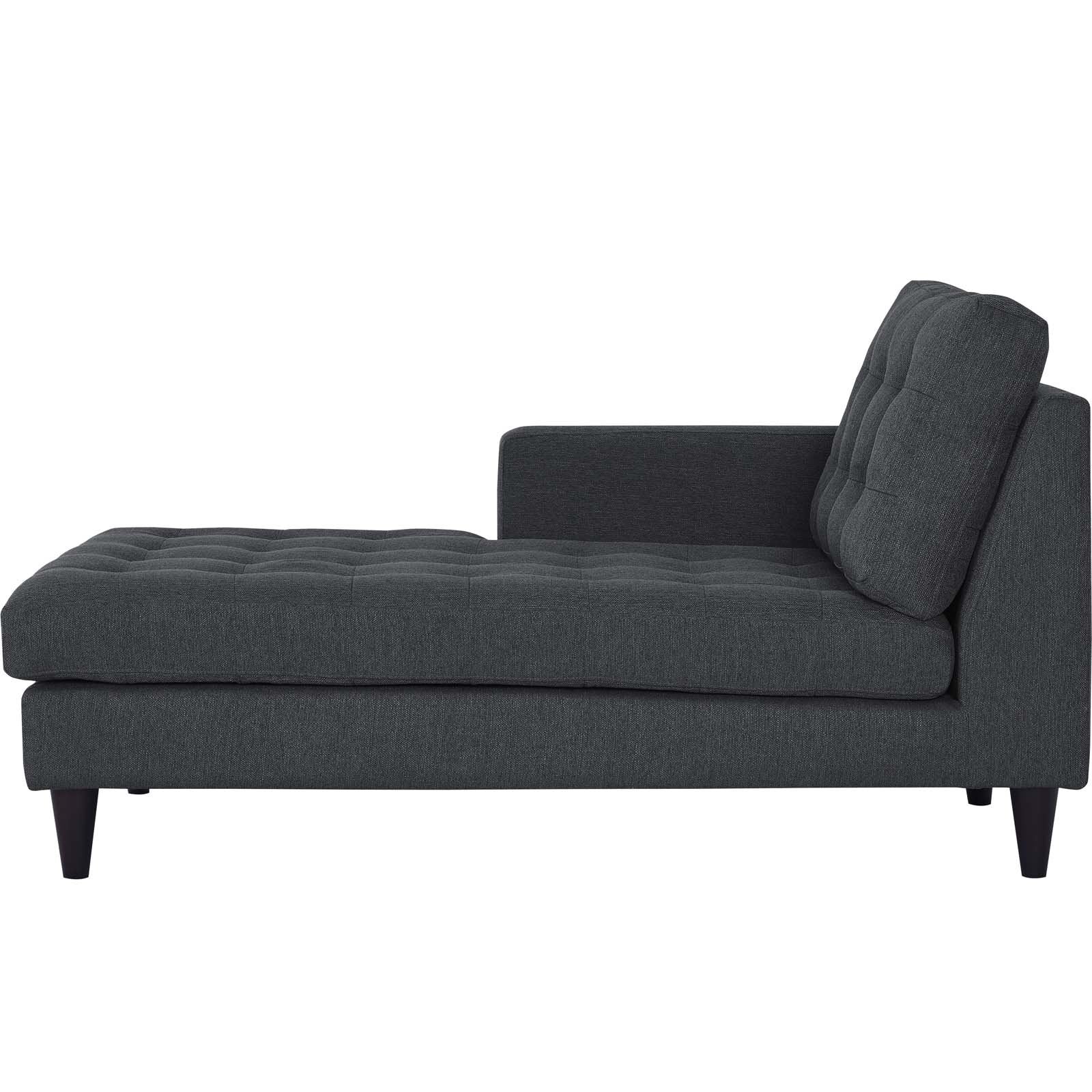 sofas | CasaFoyer Empress Left-Arm Chaise | Exquisite Design | Tufted Buttons | Luxurious Cushions | Elegant Armrests | Gray | casafoyer.myshopify.com